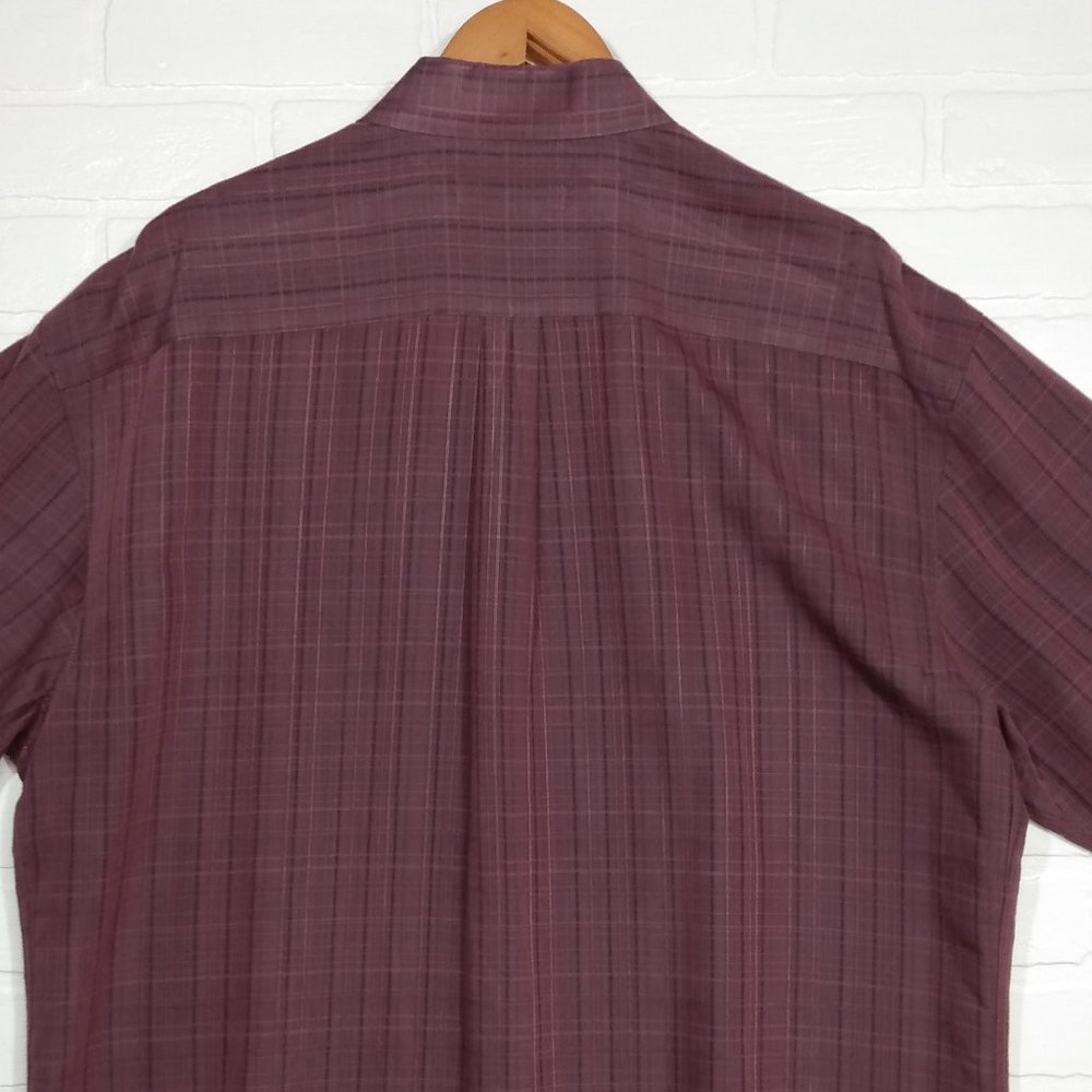 Batik Bay burgundy men's long sleeve button shirt XL - Picture 6 of 9